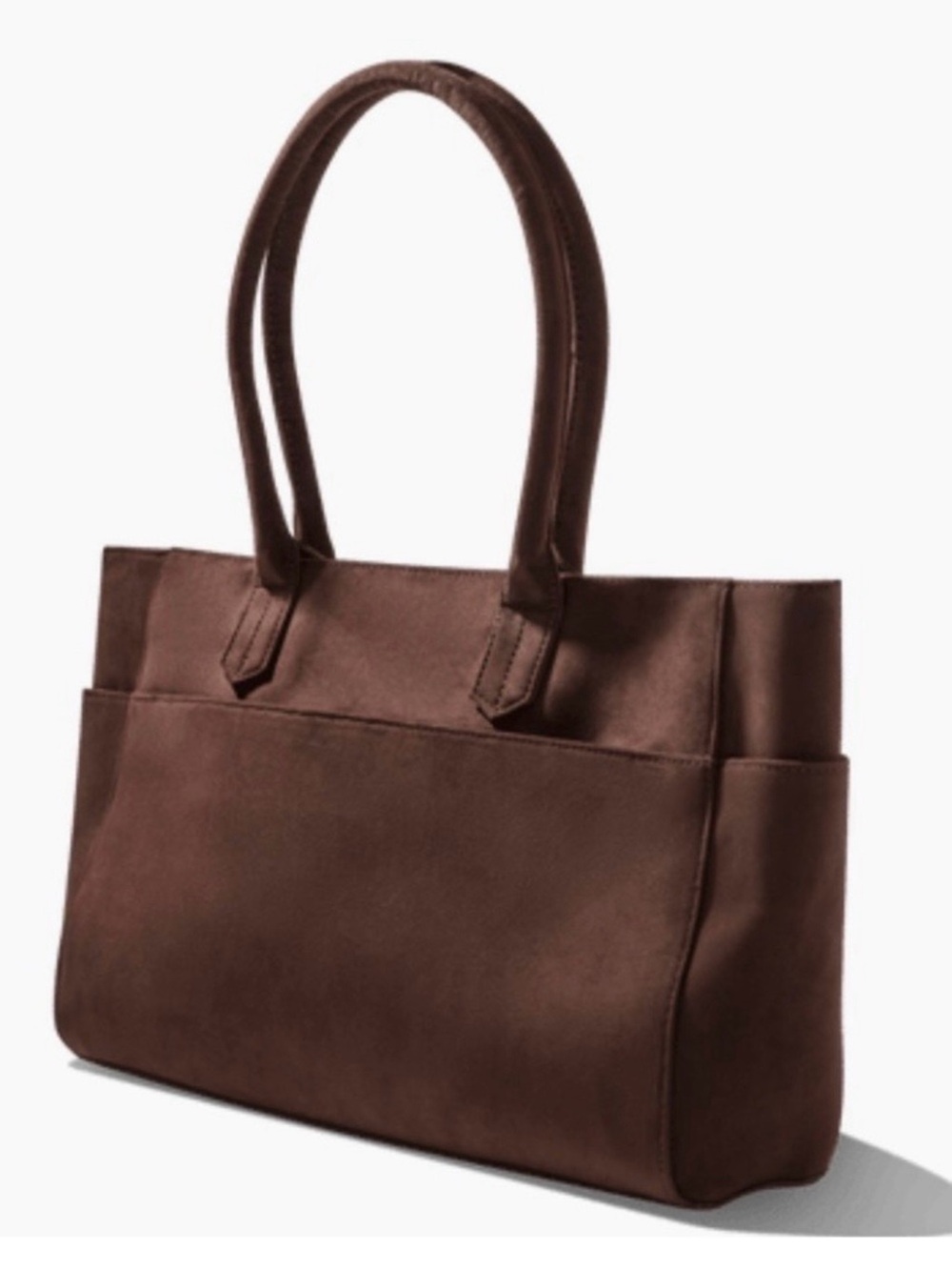 Mali & Lili Faux Suede Tote Brown NWT
